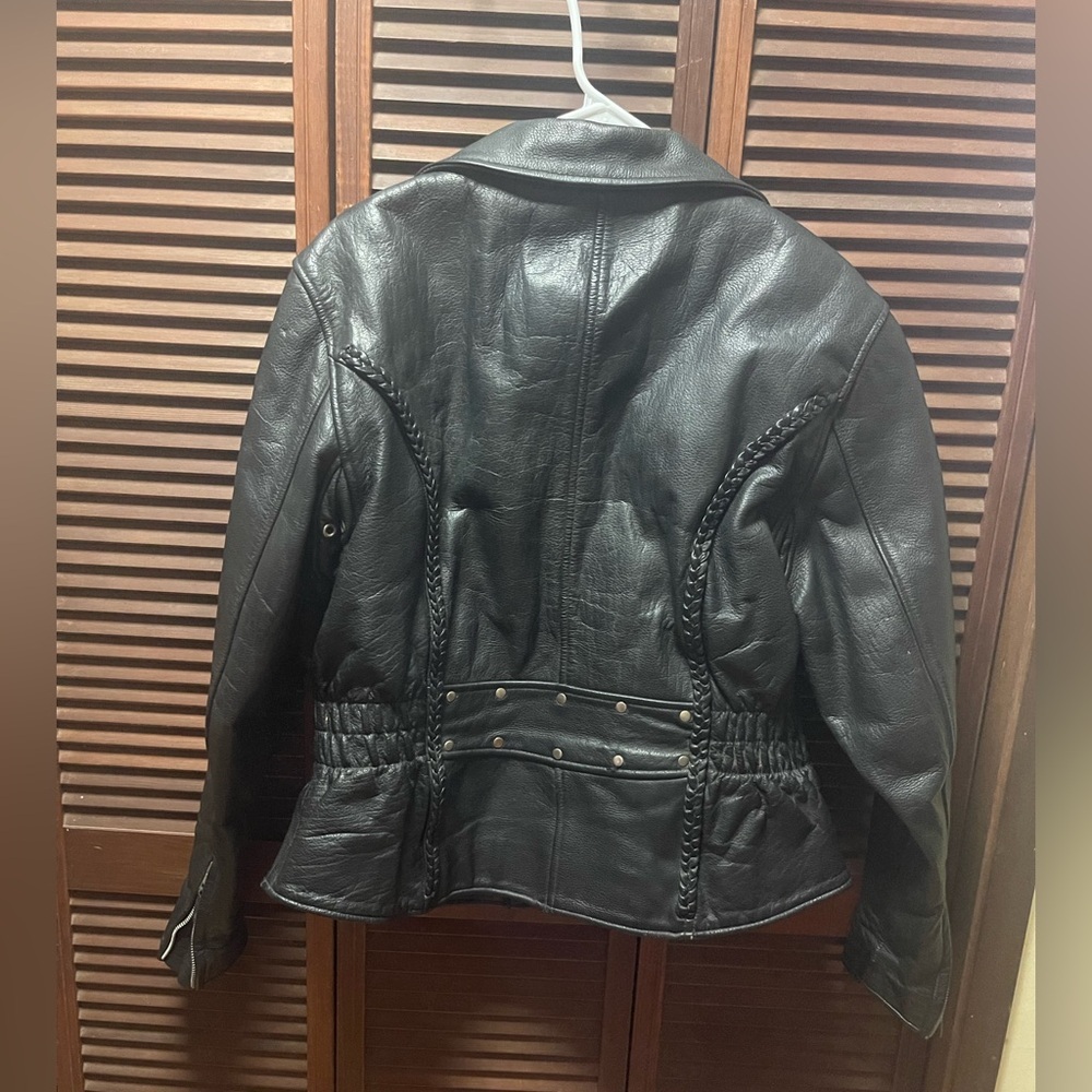 First MFG Women’s Genuine Leather Motorcycle Jacket Size L - Picture 6 of 9